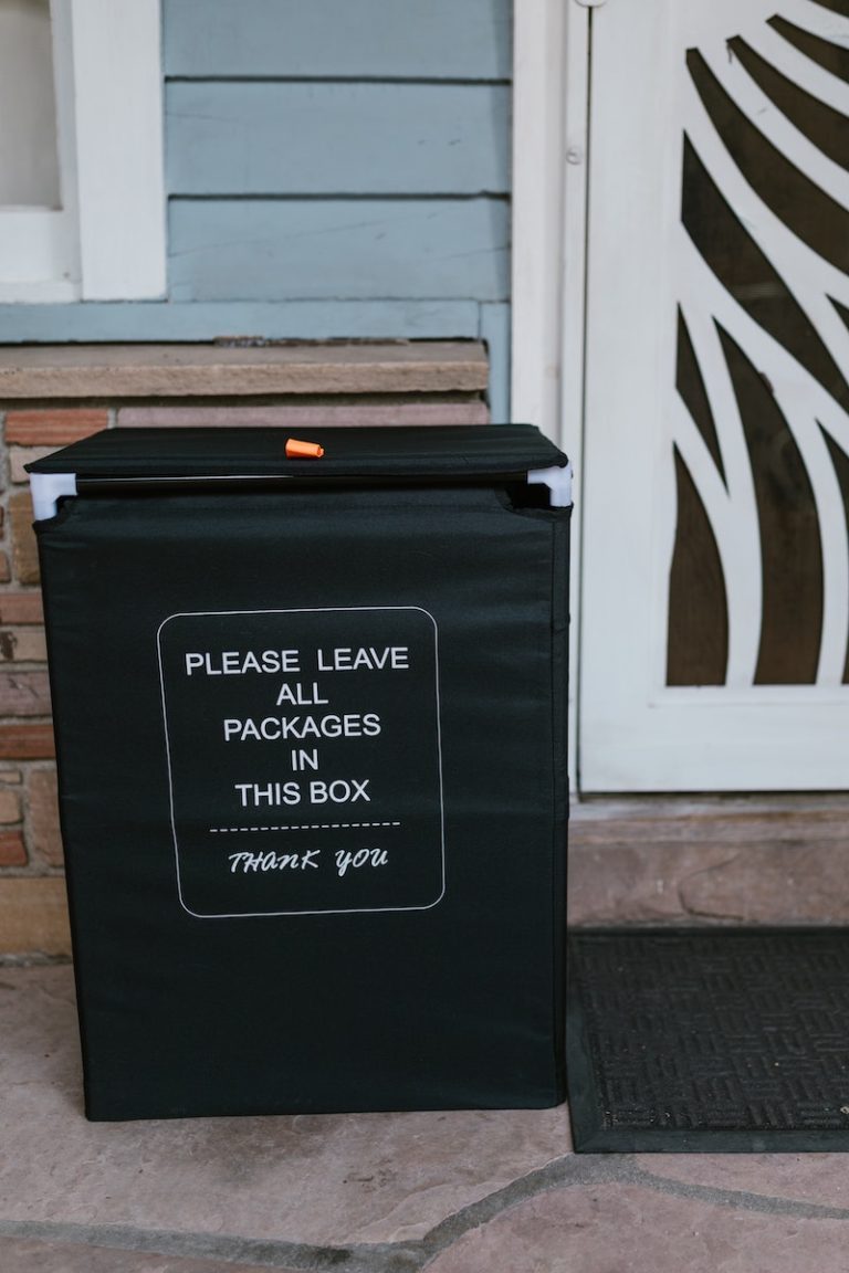 A Mysterious Black Drop Box To Deposit All Packages