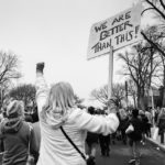 people, woman, black and white